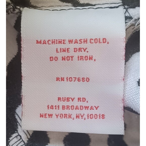 Ruby Rd Women Sz 10 Cropped Jacket Black/White Geometric Print Monochrome Layer - Picture 9 of 11